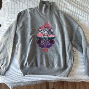 Free People NWT grey mock neck